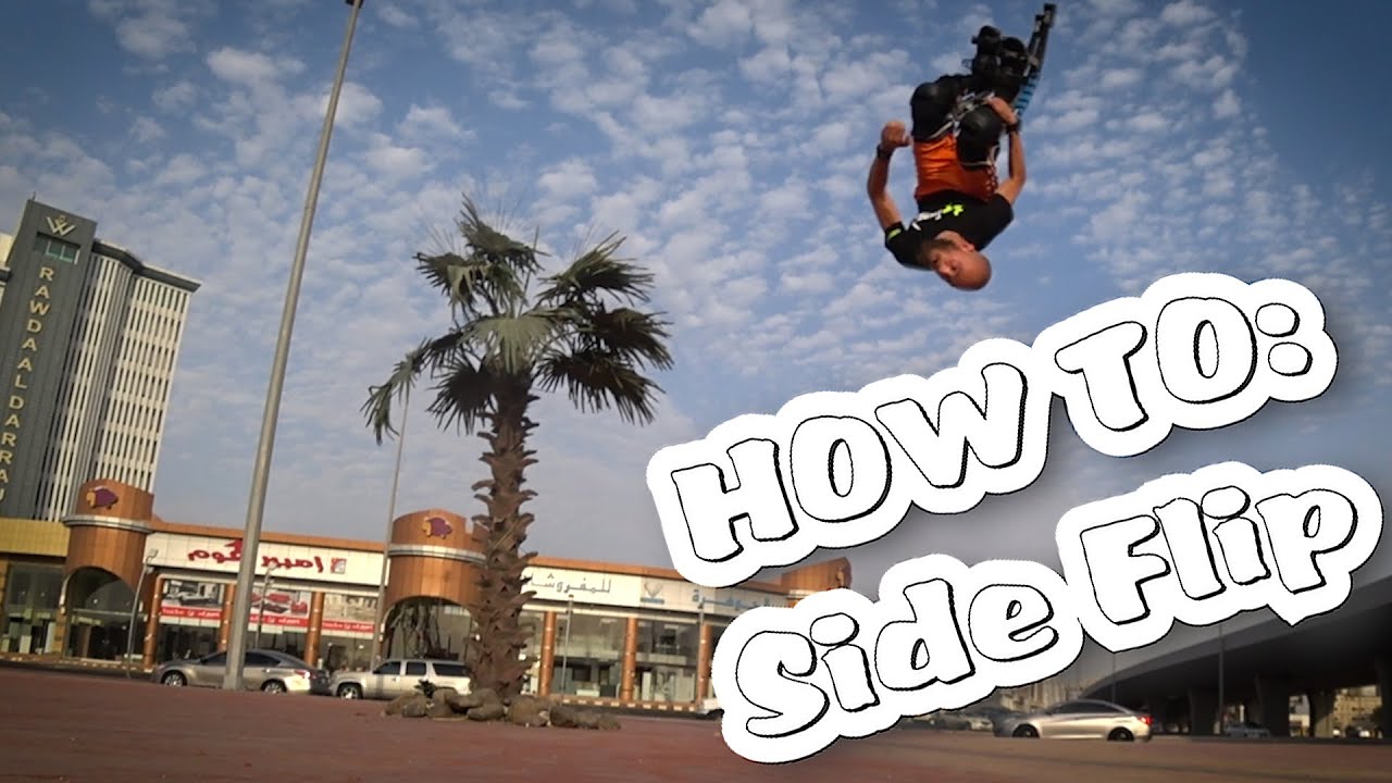HOW TO: Side Flip / Боковое сальто на джамперах (ENG SUB)