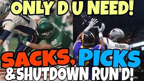 SACKS, PICKS & A SHUT DOWN RUN DEFENSE ALL IN 1 PLAY! Best Base Defense in Madden 20! Gameplay tips