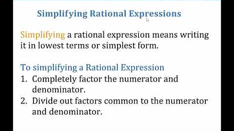 Section 7.1: Rational Functions & Simplifying Rational Expressions