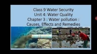 class 9 Water security Unit 4 Water Quality Chapter 3 Water Pollution SSC Board