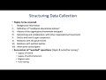 Data Collection and Qualitative Methods interviews focus group Part II