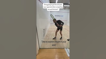 Great solo drill to get you comfortable using height off the back wall. Aggressive drive-high lift.