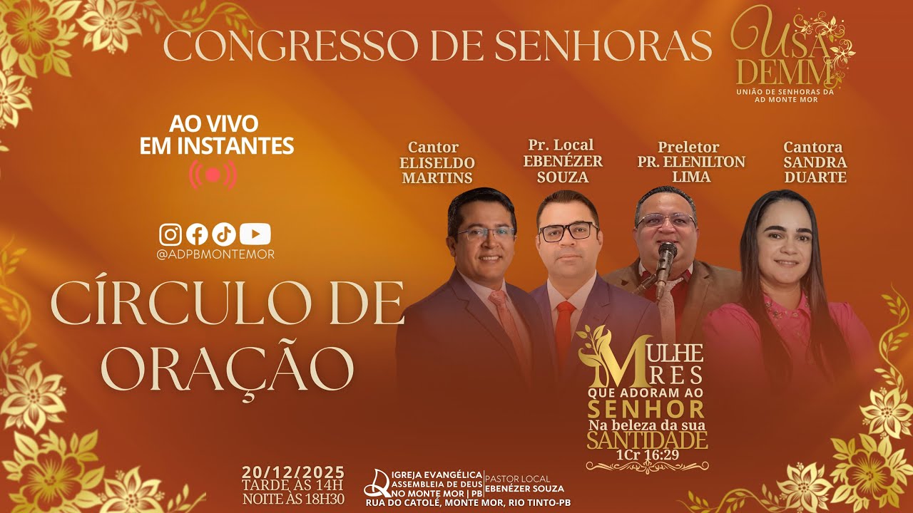 AD MONTE-MOR  CIRCULO DE ORAÇÃO  20-12-2025