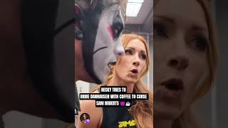 BECKY Tries To Bribe DANHAUSEN With Coffee To CURSE SAM ROBERTS 😈☕#wwe #wweworld #danhausen #fyp