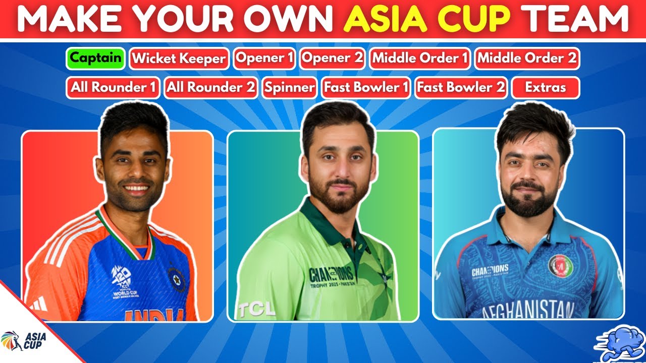 Build Your DREAM SQUAD for ASIA CUP 2025  | Can You Handle the Pressure? 🏏🔥