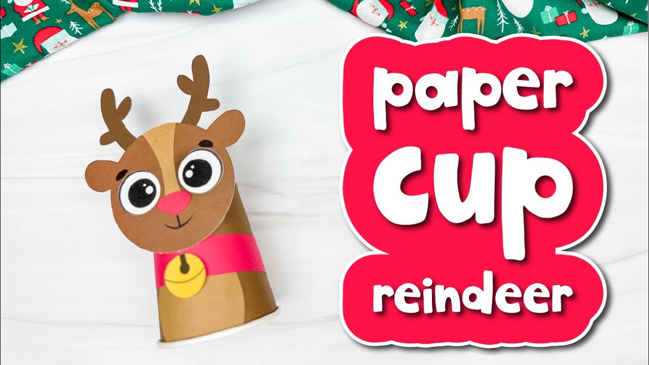 Reindeer Paper Cup Craft For Kids - YouTube