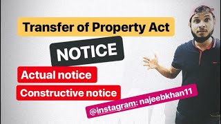 Actual & Constructive Notice |Sec. 3 Transfer Of Property Act, 1882