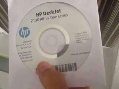 فتح صندوق طابعة hp Deskjet 2130 - YouTube