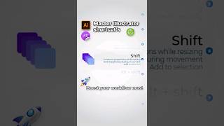 Illustrator Shortcuts #3 : Shift Key Functions #shorts