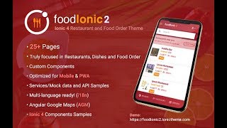 foodIonic 2 - Ionic 4 Restaurant and Food Order Theme Wealth