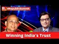 Republic summit dr abhishek manu singhvi speaks on winning indias trust with arnab goswami