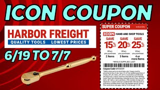 25% Off Harbor Freight ICON Coupon through 7/7!