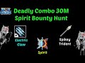 Deadly Combo Spirit + E Claw + Spikey Trident (Blox Fruits PVP Bounty Hunting) Road to 30M Honor