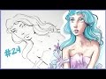 Lilac Princess (Watercolor timelapse) - A DRAWING A DAY #24