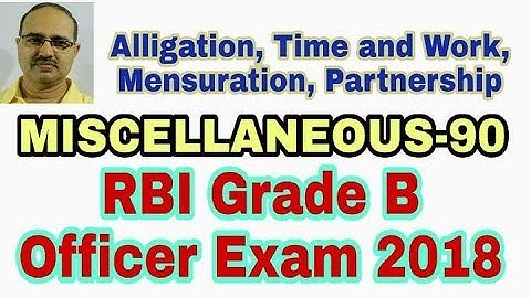 Miscellaneous Questions-90 RBI Grade B Officer Exam (Memory Based 2015)