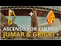 Ascenso por cuerda fija con jumar y grigri