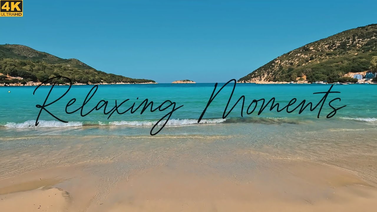 The Most Relaxing Waves Sound  - Reduces the stress and PTSD - Waves and colors - ASMR- 4K UHD video