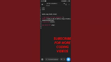 Write a program to find the average marks of five subject for a student | #coding #programming #c