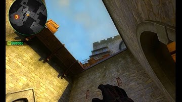 CS:GO Cobblestone Fake A on connector door, smoke from B main.