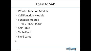 7 Function module and tables for extract data