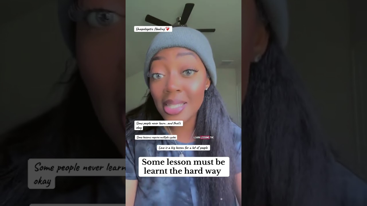 Some lessons must be learnt the hard way 