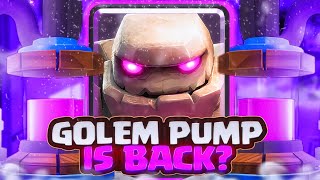GOLEM PUMP RETURNS! F2P Deck CRUSHES All Counters on Top Ladder | Clash Royale