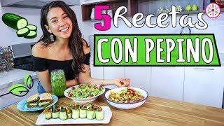 5 RECETAS CON PEPINO PARA QUEMAR GRASA! 🥒Yovana