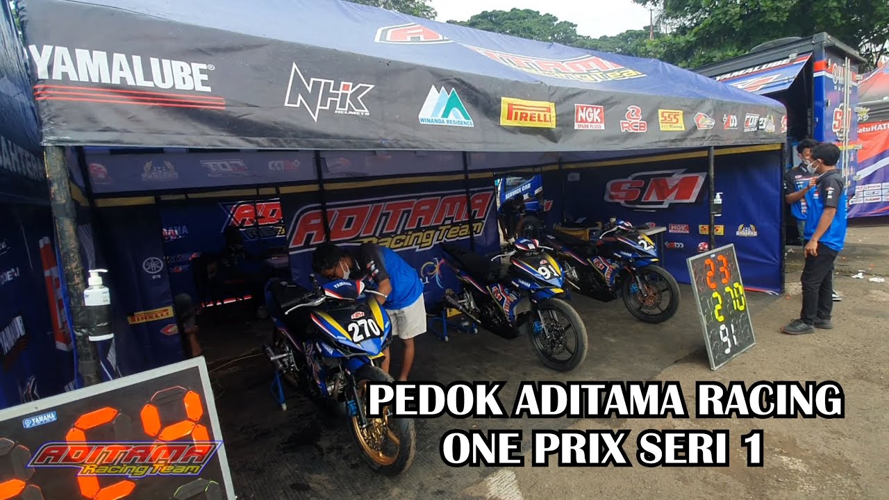 Suasana Pedok YAMAHA ADITAMA RACING di Kejuaraan Balap ONE PRIX seri 1 .