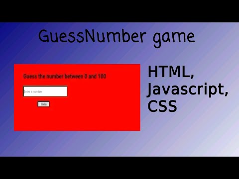 Programming a guessing game in HTML, Javascript and CSS