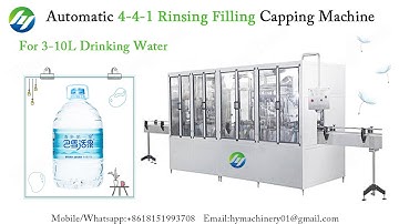 Automatic 4 4 1 Rinsing Filling Capping Machine for 3-10L Drinking water