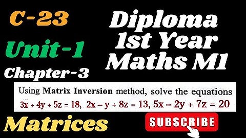 Solve 3x+4y+5z=18,2x-y+8z=13,5x-2y+7z=20 by Matrix Inversion method@maths naresh eclass
