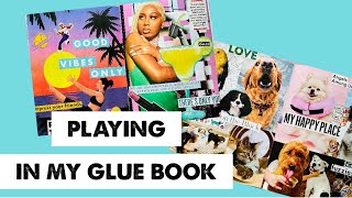 Glue Book Play • Composition Notebook • #gluebook #relaxcutglue #crafting #magazinecollage #crafts