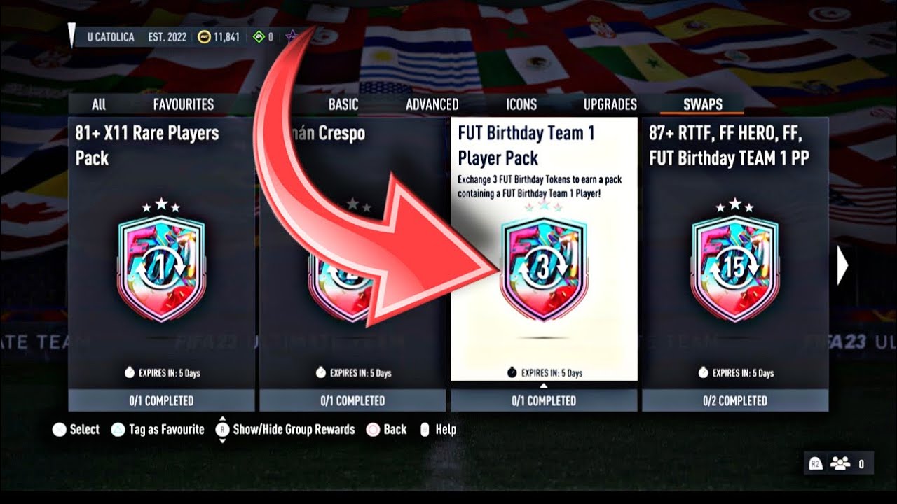 FUT Birthday 3 TOKENS o fichas jugador - FIFA 23