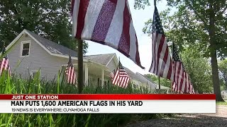 Cuyahoga Falls Man Puts 1,600 American Flags In His Neighborhood