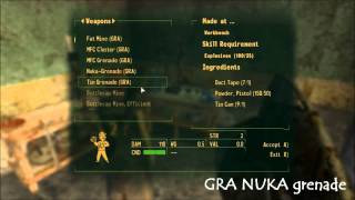 Fallout New Vegas GRA Mad Bomber Perk Craftable Weapons 2