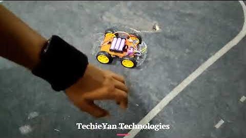 Gesture Controlled Car using hand band | Arduino project