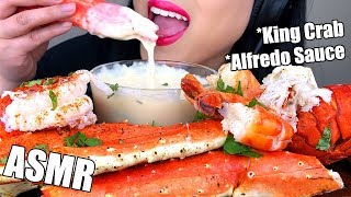 Asmr King Crab With Creamy Alfredo Sauce Seafood No Talking Bone Cracking Sounds Asmr Phan