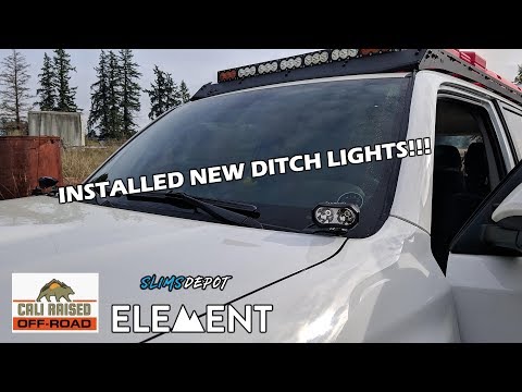 Element LED MicroPods and Cali Raised Off Road Ditch Light Bracket Install and Review