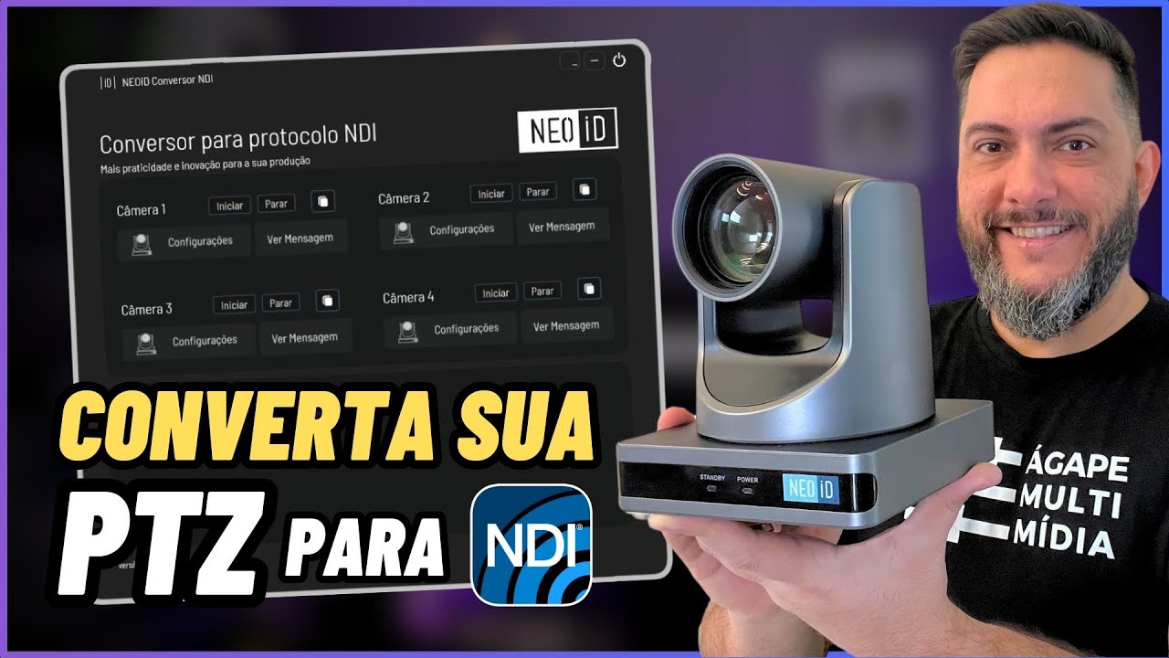 TRANSFORME SUA CÂMERA PTZ EM NDI - Neoid2Ndi (USB Pro 12x Geração 1 e 2 + USB 4K)