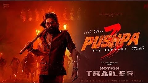 PUSHPA-3 : The rampage // Notion Trailer  // Allu Arjun // Rashmika // Sukumar (Official video)
