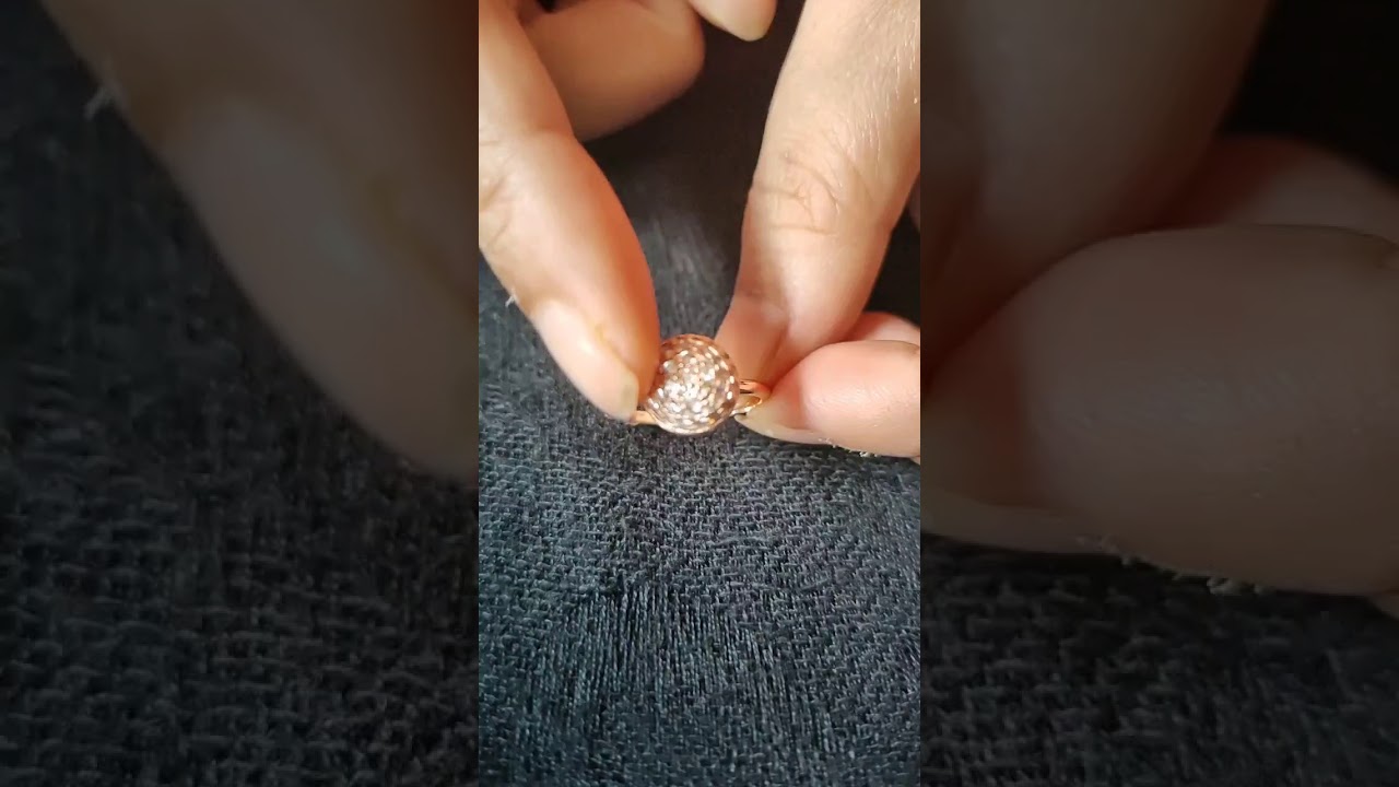 Diamond ring ..copper coloured portale 360 ...unique design with exclusive quality