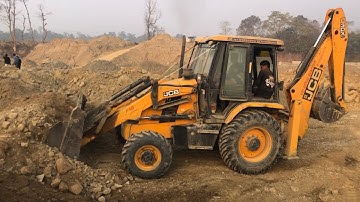 8:8 Minute JCB Backhoe New Video l Loading Soil Tripper Dump