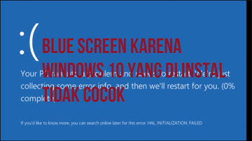 Bluescreen Windos 10 (Windows dan Driver tidak cocok ke laptop)