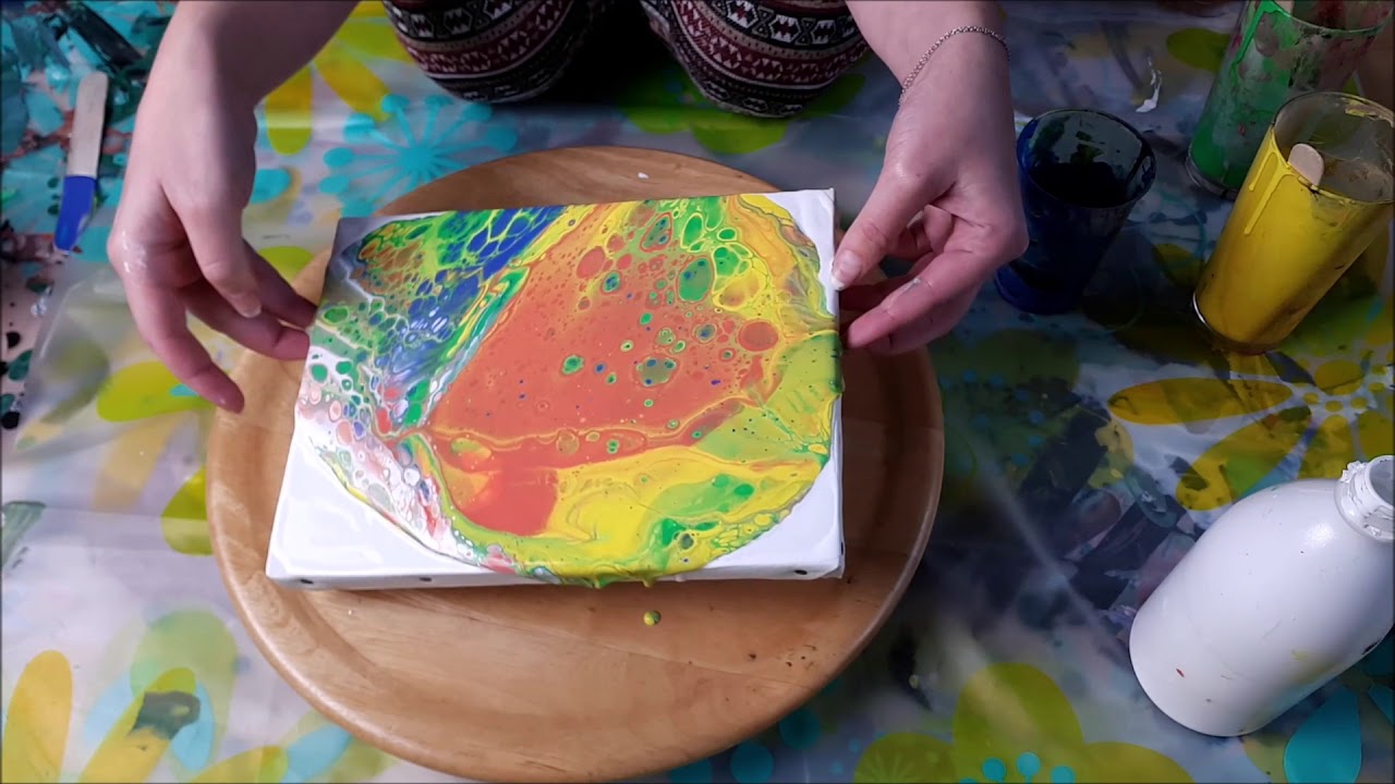 Fluid Painting Dirty Pour Flip Cup #3 - YouTube