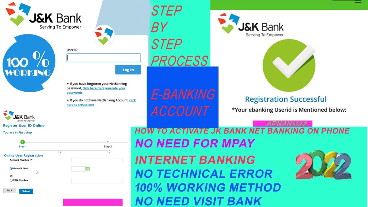 Forgot user id jk bank