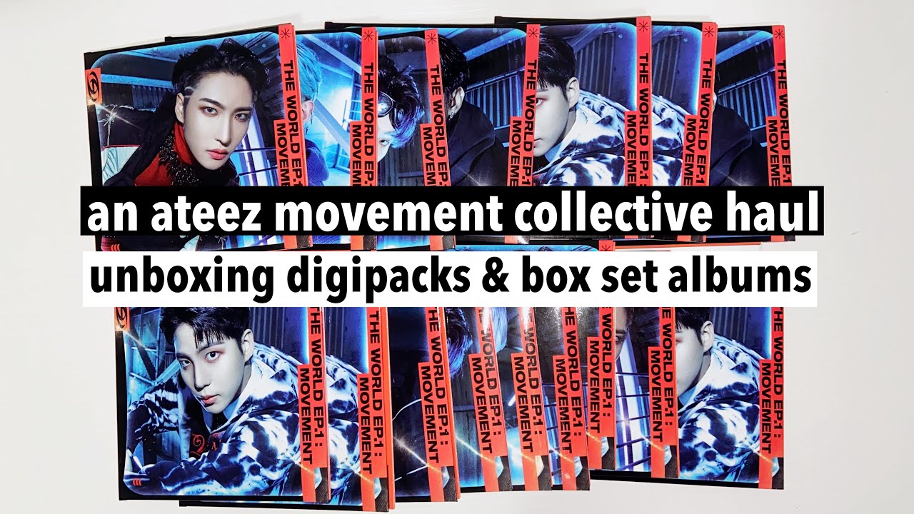 a collective ateez movement haul | box set albums and a million digipacks