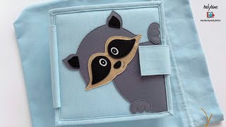 Quiet Book #66 "Baby Raccoon" | Interactive Fabric Book