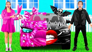 Pink Car vs Black Car Challenge | Funny Situations by KiKi Challenge