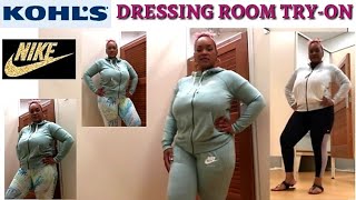 KOHL'S NIKE WOMAN'S WORKOUT CLOTHES DRESSING ROOM TRY-ON