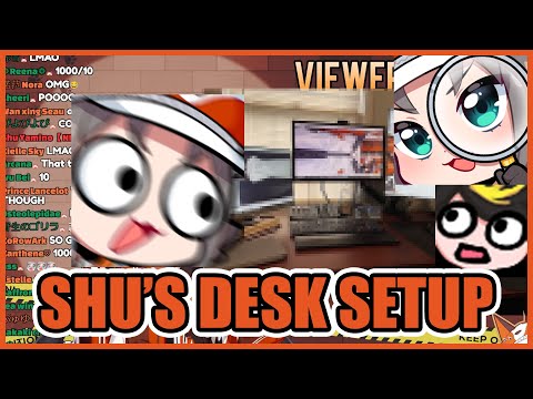 Mysta reveals Shu's Desk Setup -【Nijisanji EN | Mysta Rias, Shu Yamino】